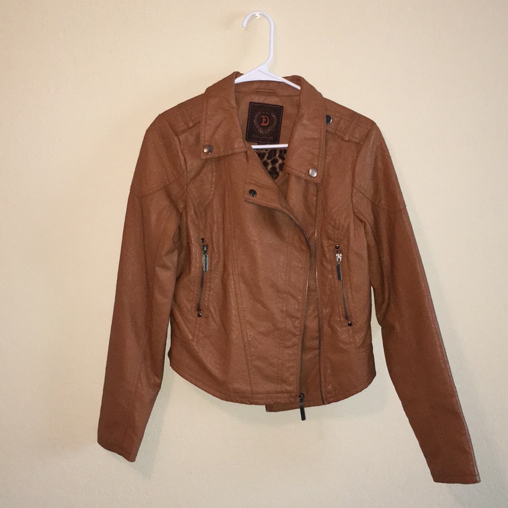 Cognac leather jacket